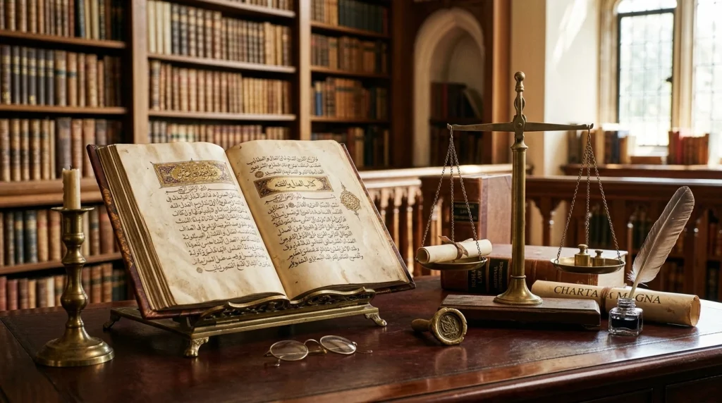 Váhy spravedlnosti a historický rukopis islámského práva